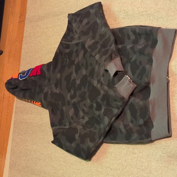 BAPE camo shark full zip hoodie Black A Bathing Ape Size medium - Picture 8 of 14